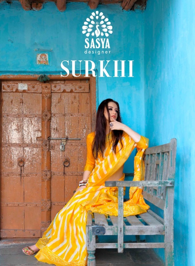 Sasya Designer Surkhi Printed Bhagalpuri Cotton Sarees Colle...