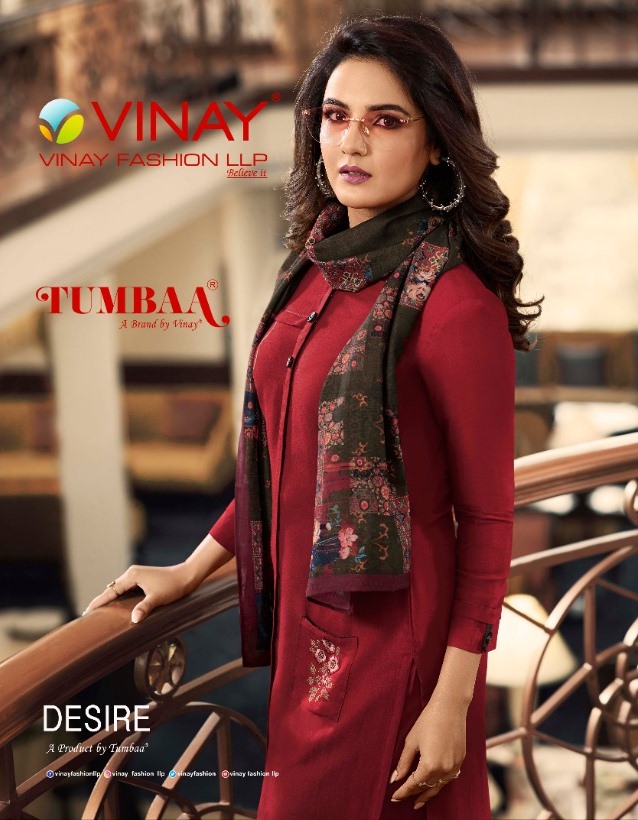 Vinay Fashion Tumbaa Desire Printed Rayon Readymade Kurtis W...