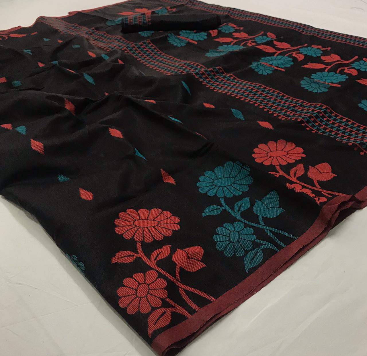 Petals Silk Designer Cotton Linen Weaving Sarees Collection ...