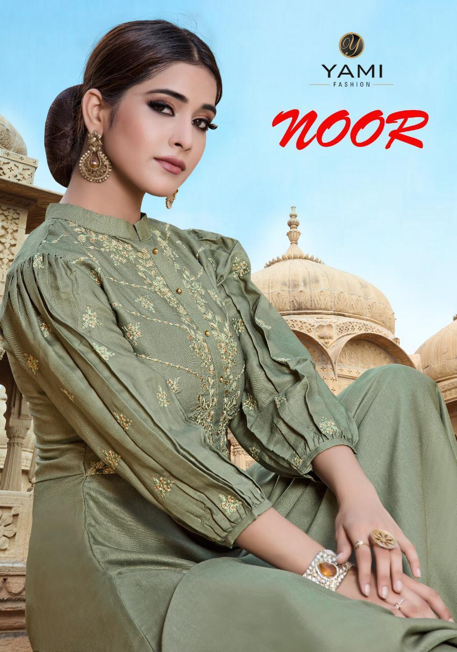 Yami Fashion Noor Designer Silk With Embroidery Work Gown Ty...