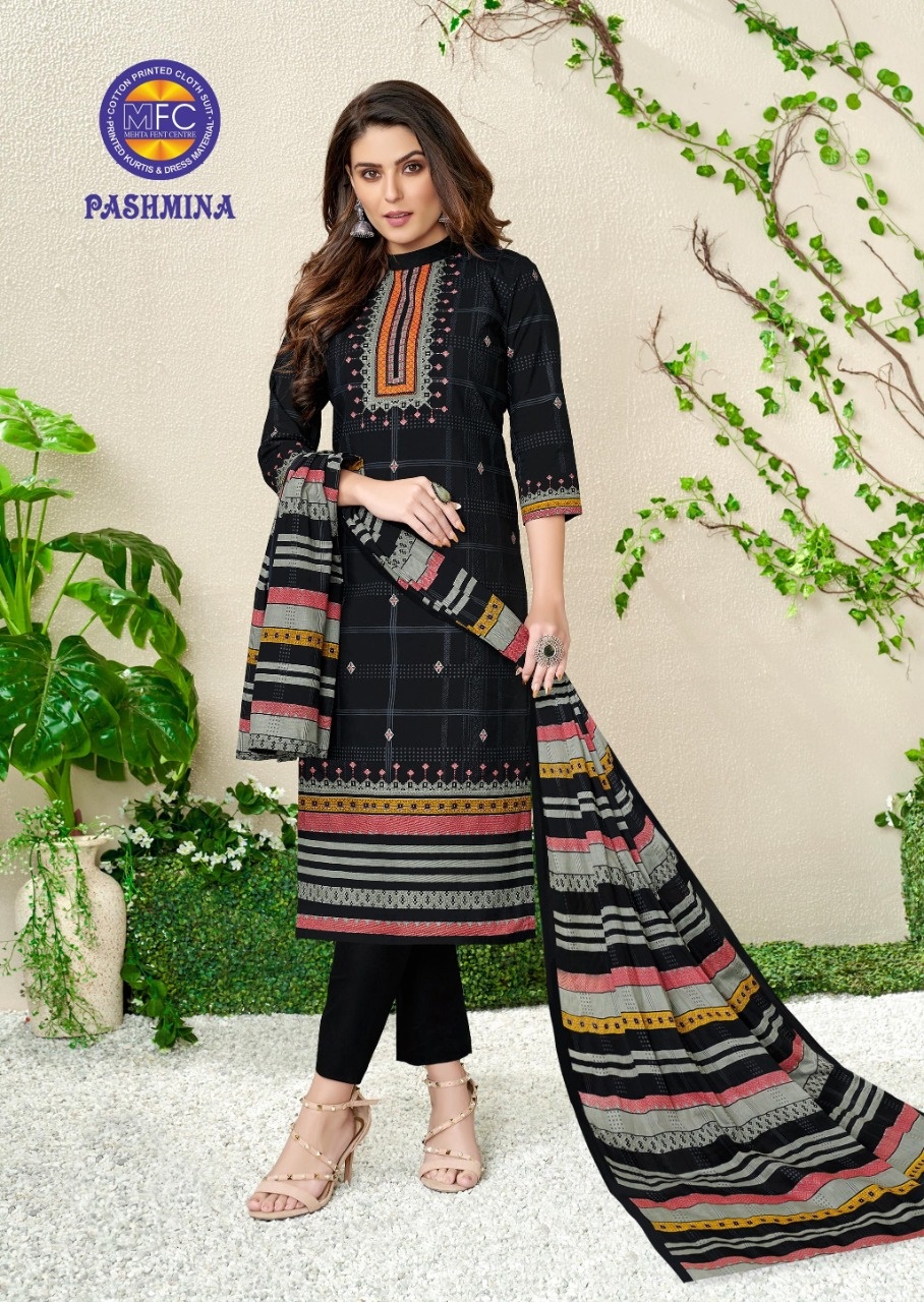 Mfc Pashmina Vol 9 Printed Lawn Cotton Dress Material Collec...