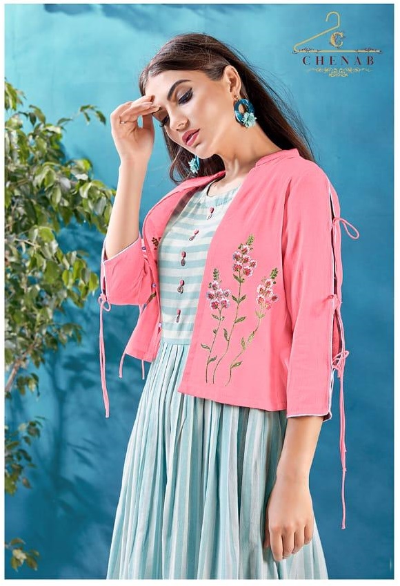 Swagat Creation Chenab Designer Printed Rayon And Cotton Wit...