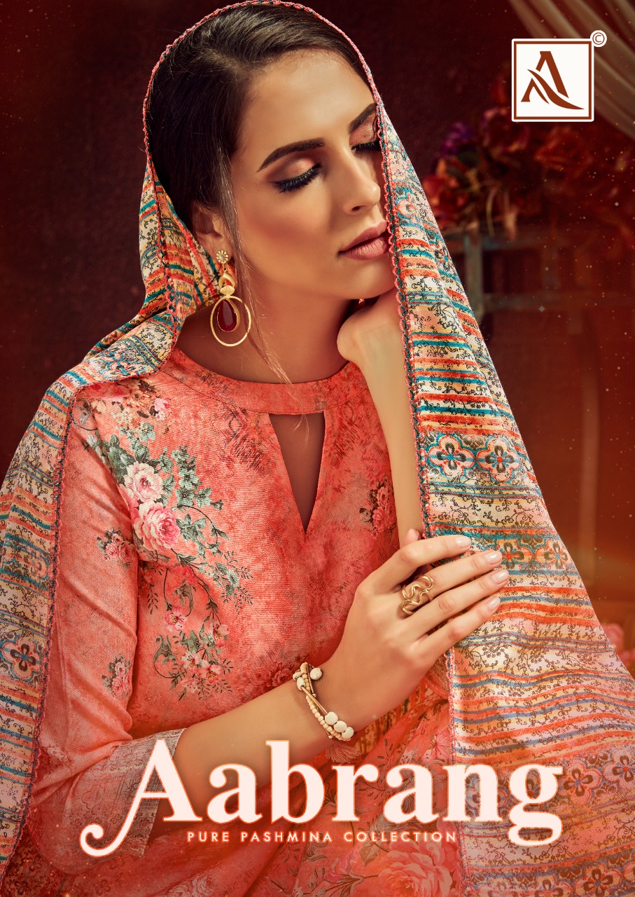 Alok Suits Aabrang Wool Pashmina Jacquard Print With Swarovs...