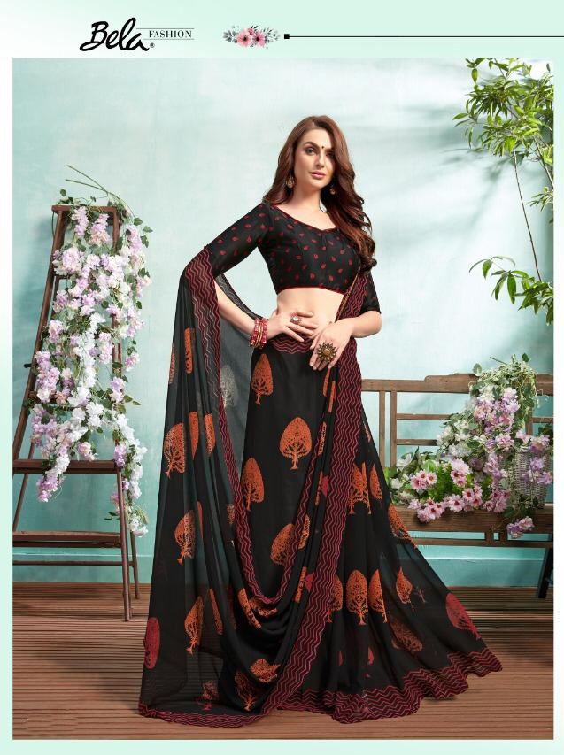 Bela Fashion Crystal Printed Georgette Sarees Collection At ...