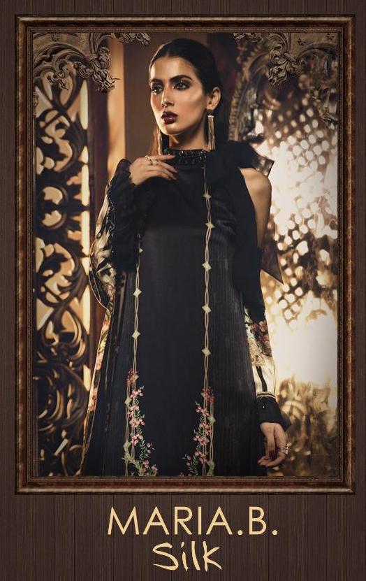 Deepsy Suits Maria B Silk Designer Digital Printed Satin Sil...