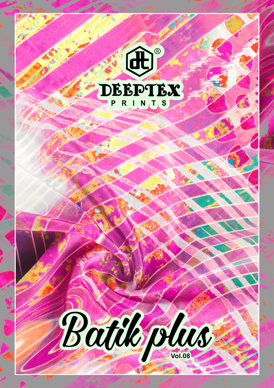 Deeptex Prints Batik Plus Vol 8 Printed Cotton Dress Materia...