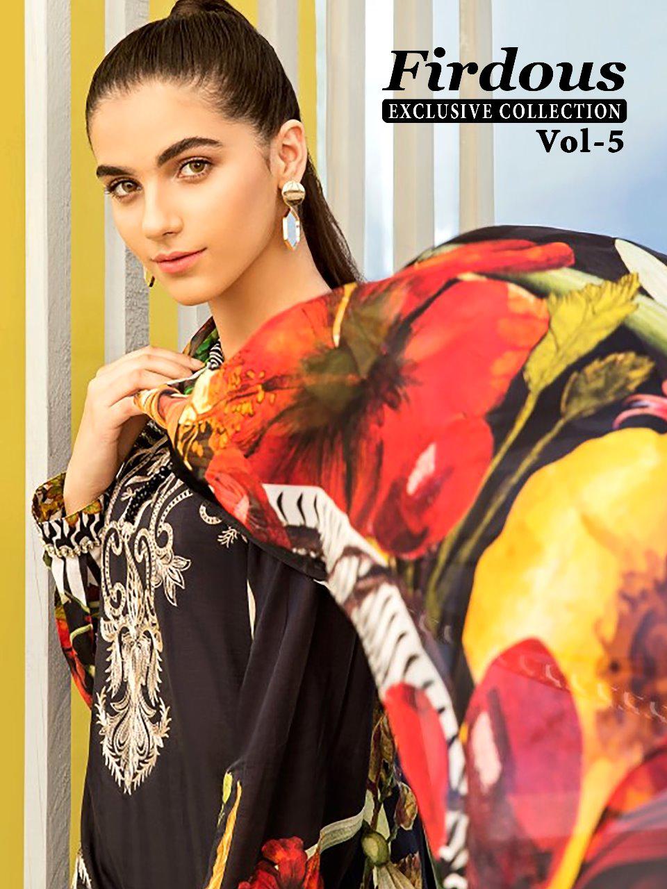 Shree Fabs Firdous Exclusive Collection Vol 5 Printed Embroi...