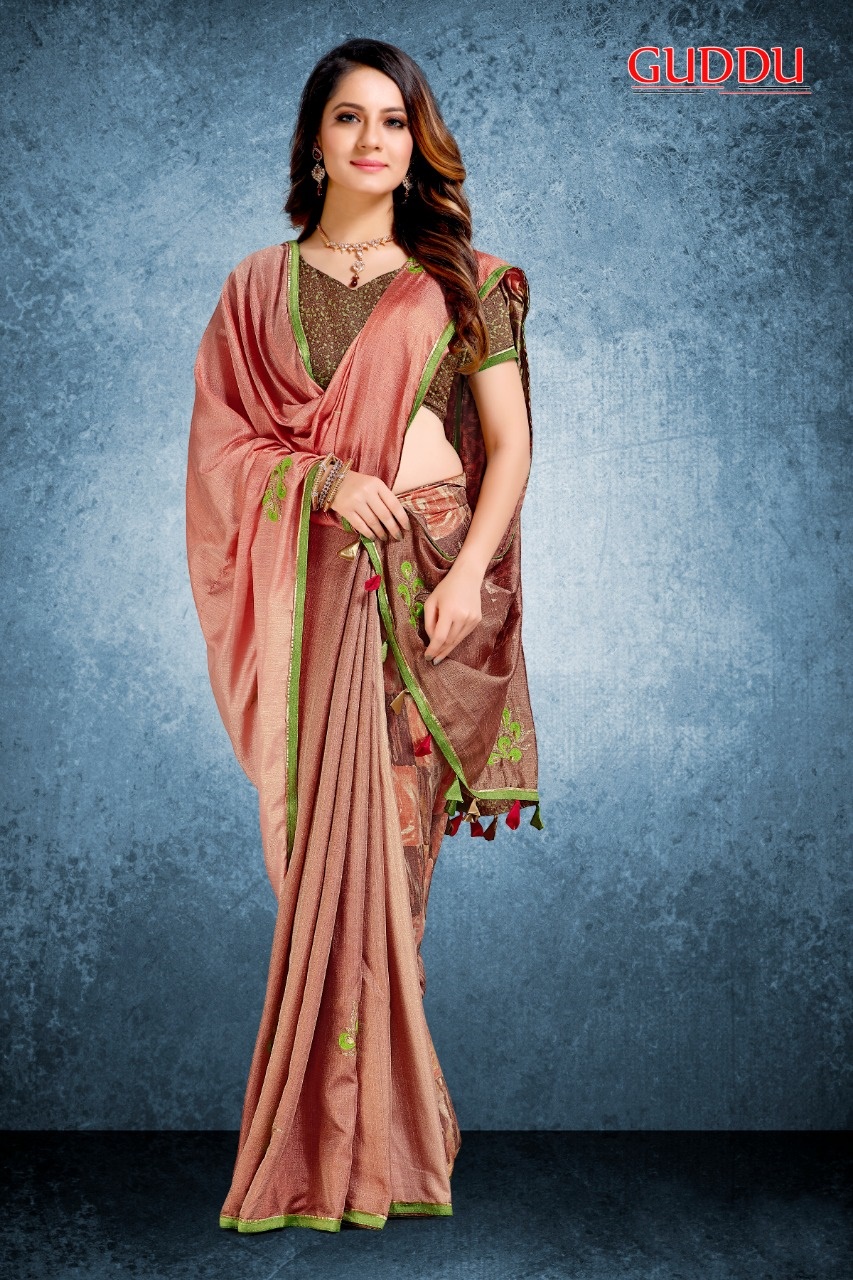Guddu Designer Fancy Fabric Sarees Collection At Wholesale R...