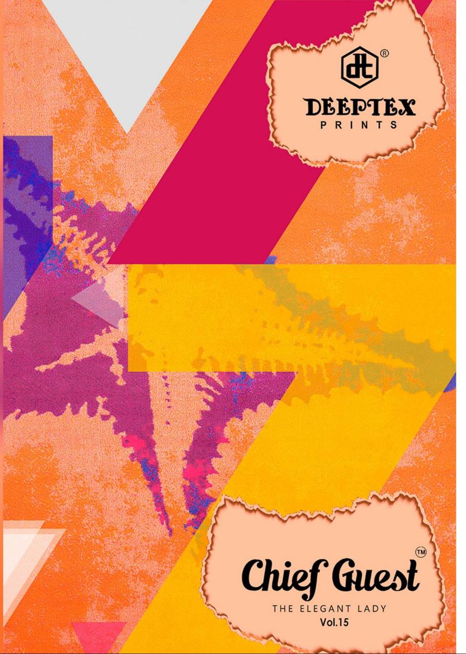 Deeptex Prints Chief Guest Vol 15 Printed Cotton Dress Mater...