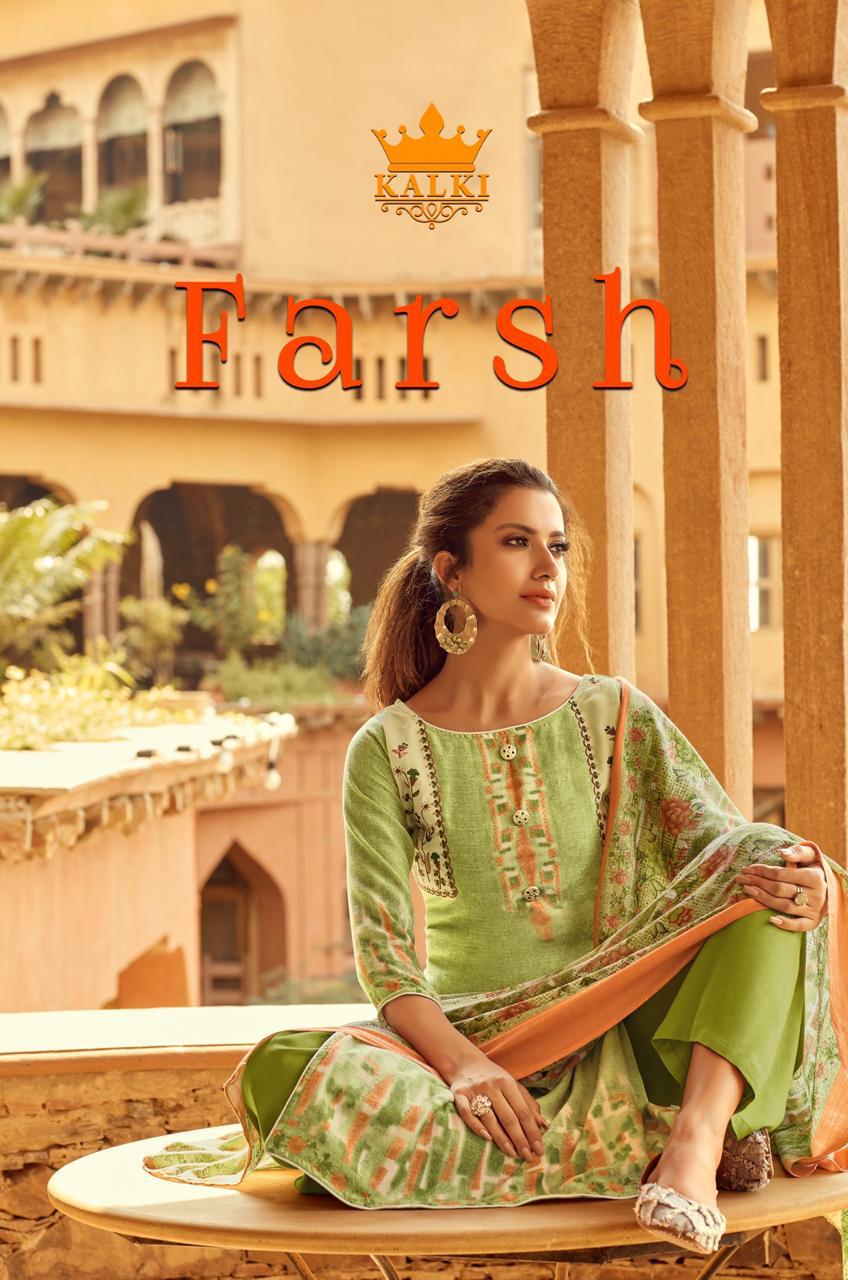 Kalki Fashion Farsh Printed Pure Pashmina With Embroidery Wo...