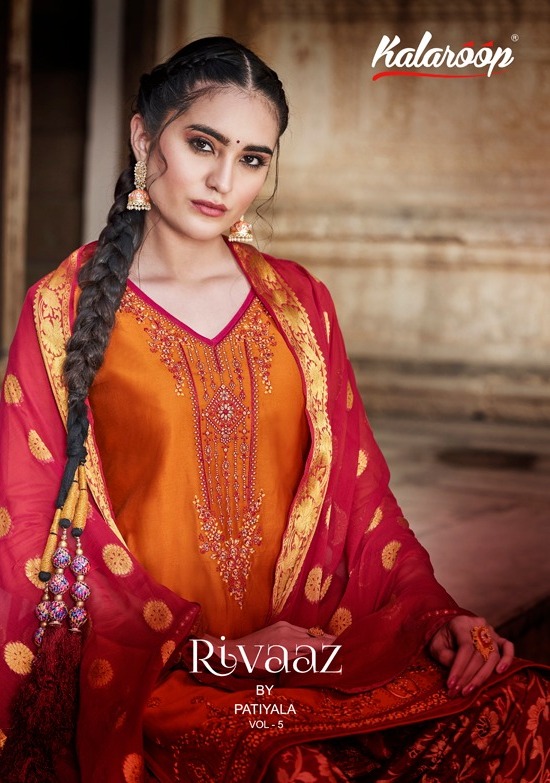 Kessi Fabrics Kajree Kalaroop Rivaaz By Patiyala Vol 5 Jam S...