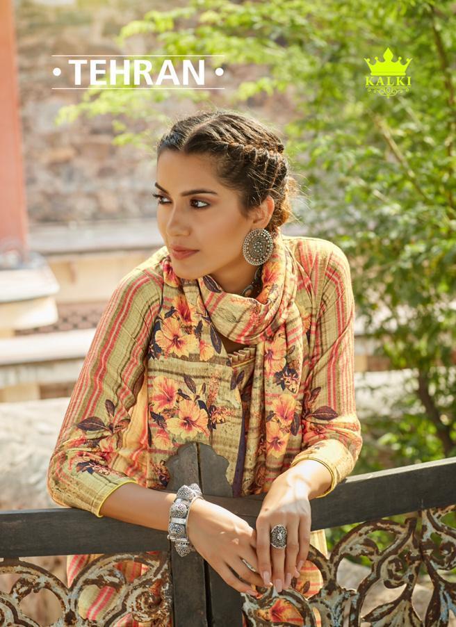 Kalki Fashion Tehran Printed Pashmina Dress Material Collect...