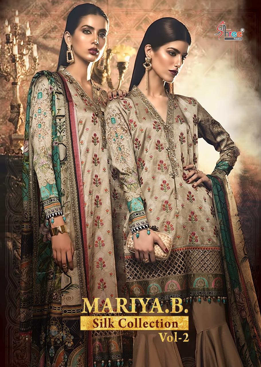 Shree Fabs Maria B Silk Collection Vol 2 Digital Printed Pur...