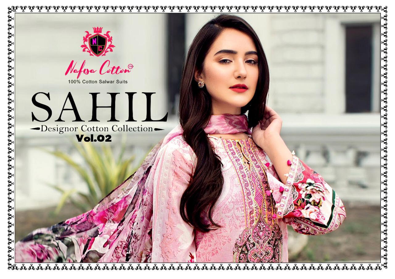 Nafisa Cotton Sahil Vol 2 Printed Cotton Pakistani Dress Mat...