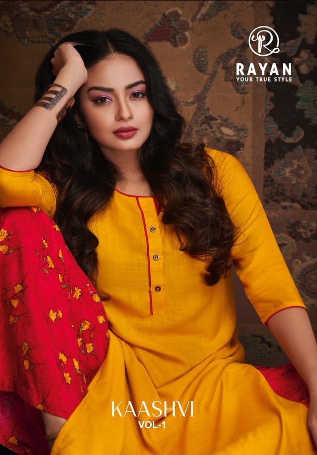 Rani Fashion Rayan Kaashvi Vol 1 Printed Rayon Readymade Kur...