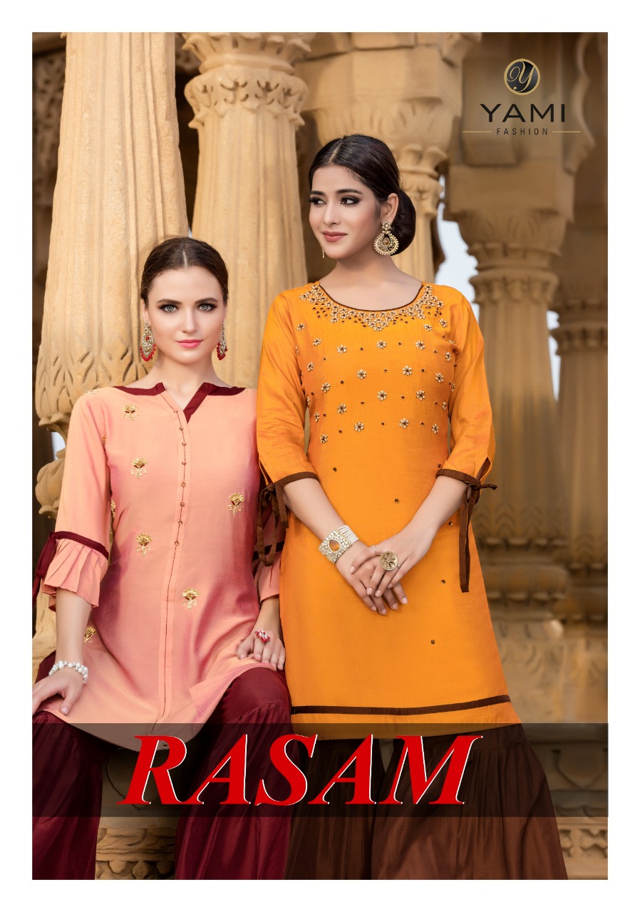 Yami Fashion Rasam Pure Chanderi Muslin Two Tone With Handwo...