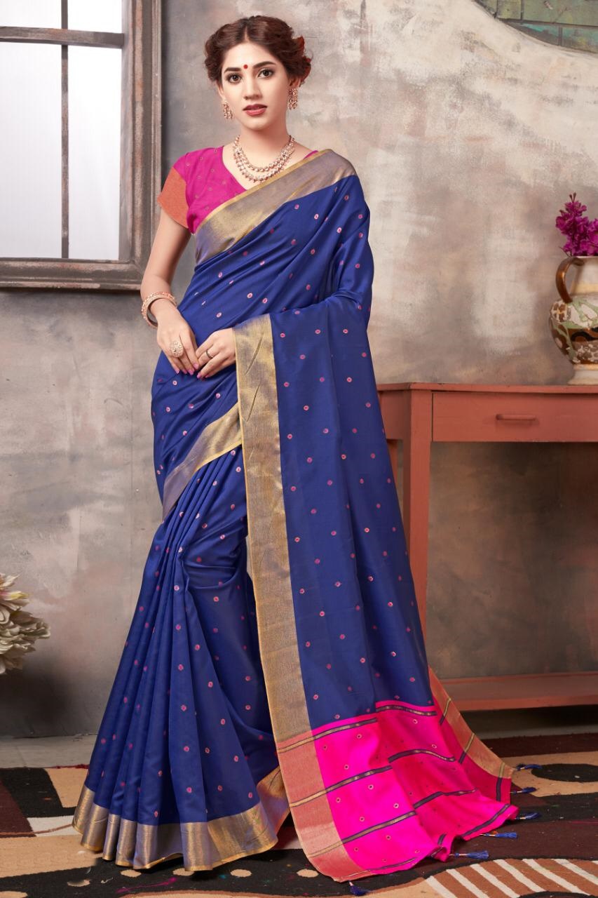 Seemaya Silk Designer Cotton Silk Sarees Collection At Whole...