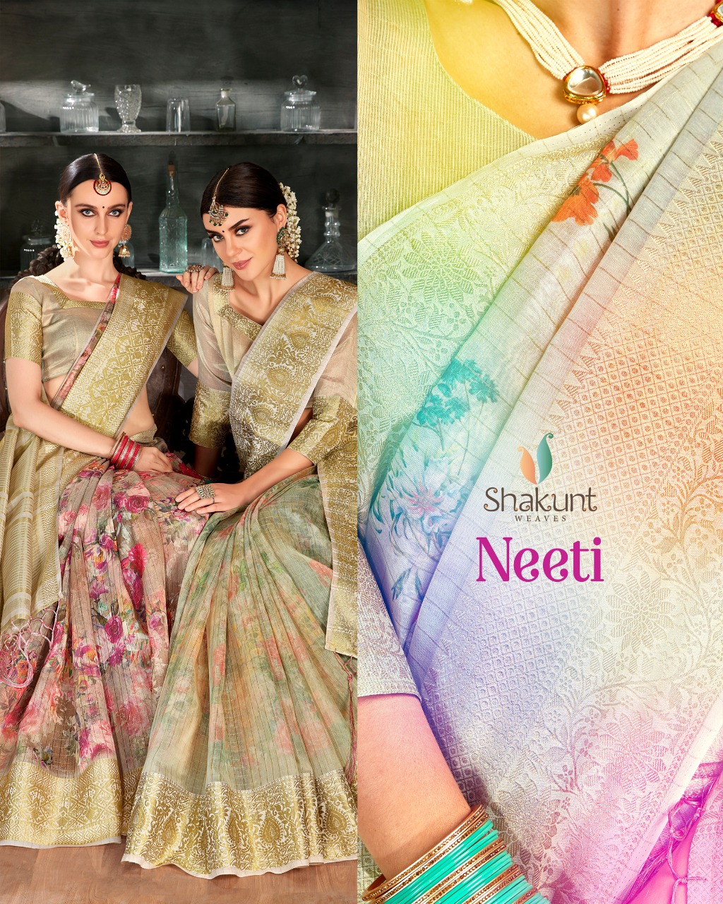Shakunt Weaves Neeti Printed Fancy Fabric Sarees Collection ...