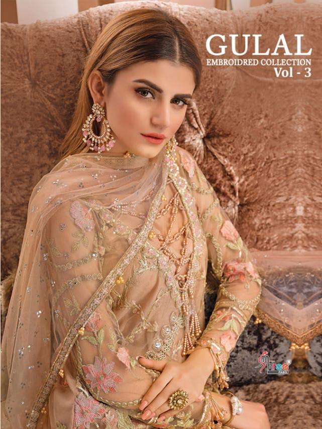 Shree Fabs Gulal Embroidered Collection Vol 3 Butterfly Net ...