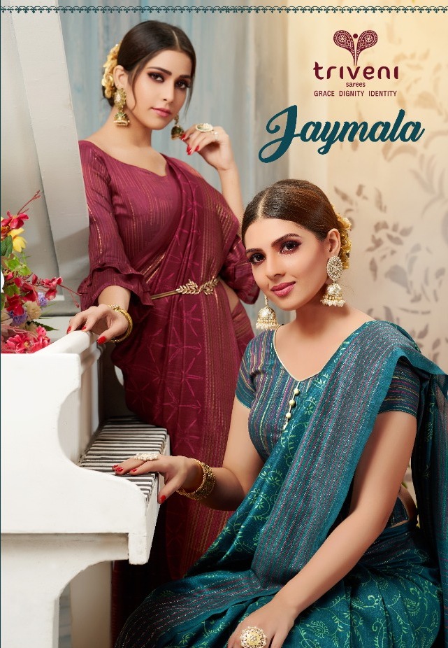 Triveni Jaymala Printed Jaymala Designer Sarees Collection A...
