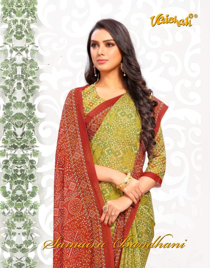 Vaishali Fashion Samaira Digital Printed Fancy Fabric Sarees...