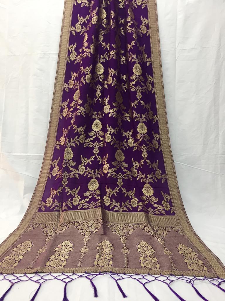 Designer Latest Banarasi Weaving Silk Dupatta Collection At ...