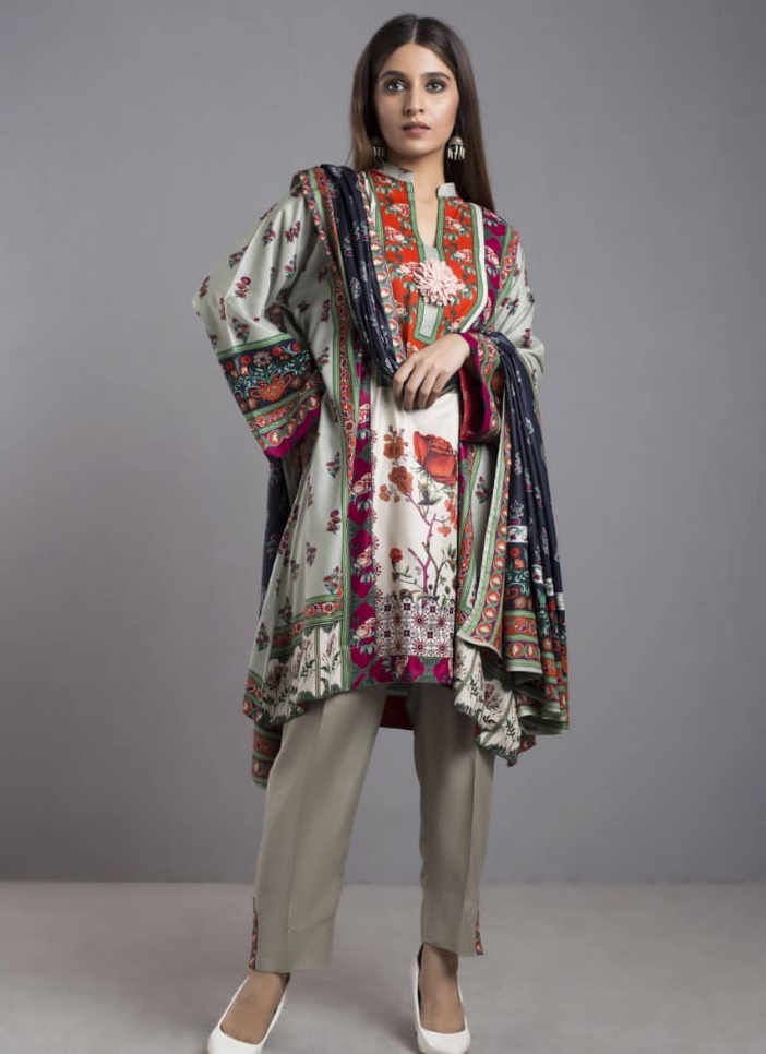 Zs Textiles Sahil Designer Printed Linen Pakistani Dress Mat...