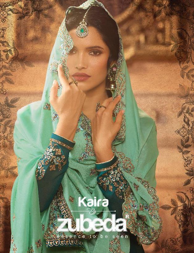 Zubeda Kaira Satin Georgette With Heavy Embroidery Work Dres...
