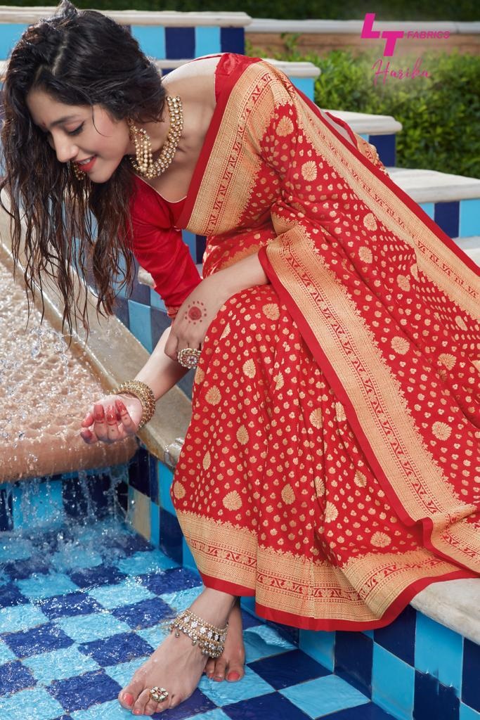 Lt Fabrics Harika Heavy Traditional Soft Silk Weaving Sarees...