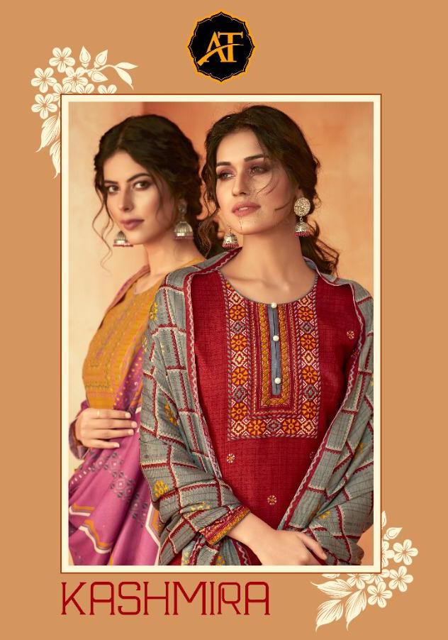 Ankit Textile Kashmira Printed Pure Pashmina Dress Material ...
