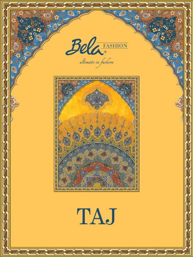 Bela Fashion Taj Tusar Silk Embroidery Work Heavy Party Wear...