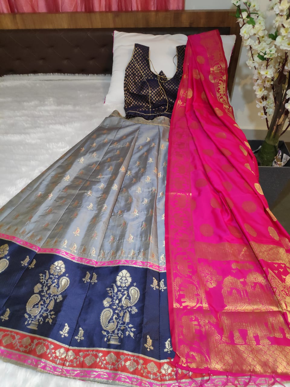 Latest Designer Banarasi Silk Lehenga With Wholesale Collect...