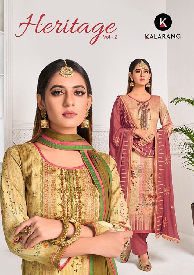 Kessi Fabrics Kalarang Heritage Vol 2 Digital Printed Embroi...