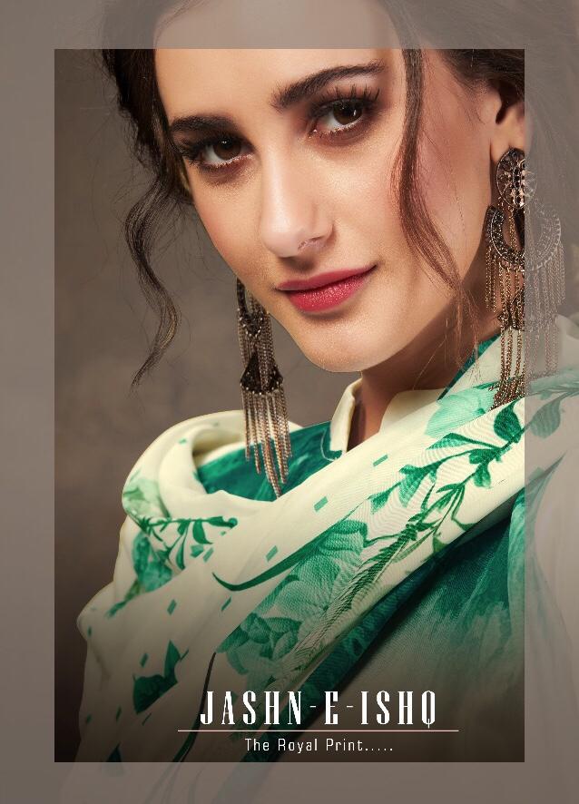 Jashn E Ishq Designer Digital Printed Crepe Silk Dress Mater...