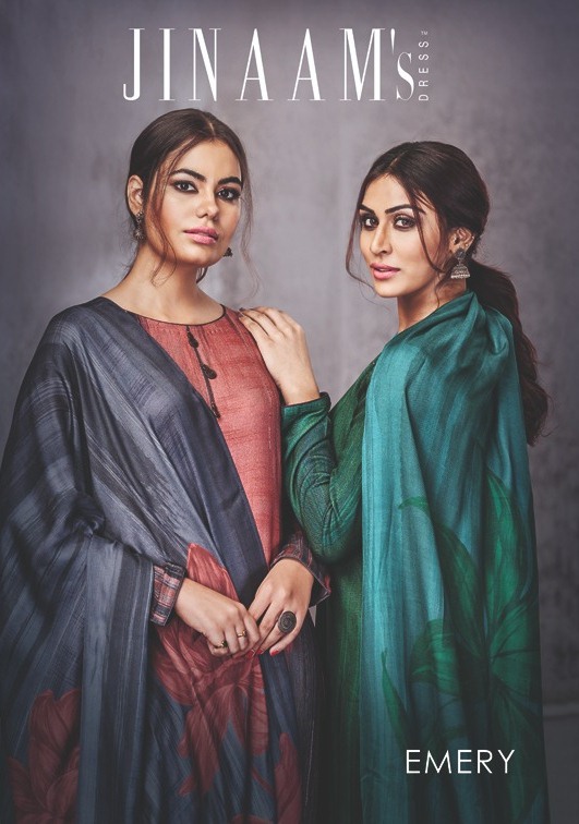 Jinaam's Dress Emery Digital Printed Pashmina With Thread Em...