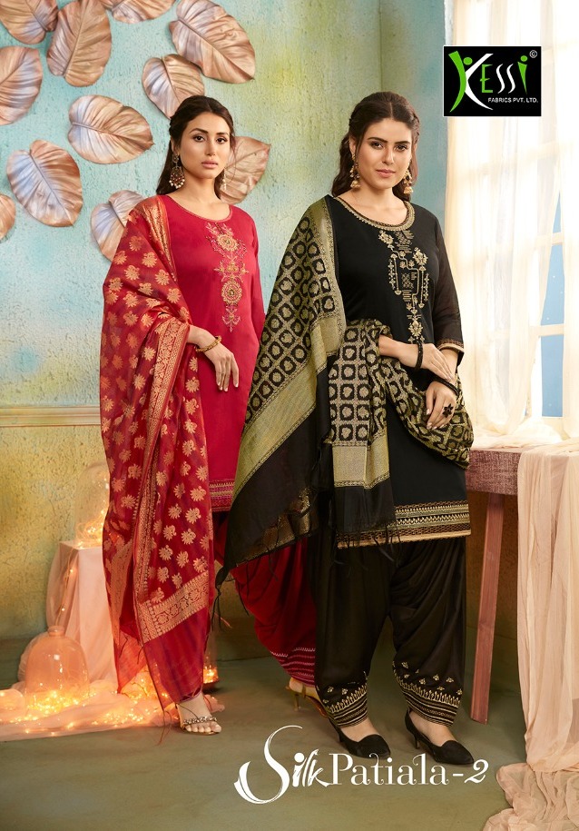 Kessi Fabrics Silk Patiyala Vol 2 Heavy Chanderi With Khatli...