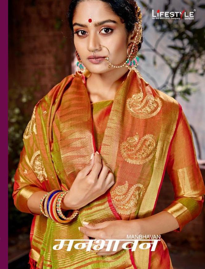 Lifestyle Sarees Manbhavan Traditional Wear Silk Sarees At W...
