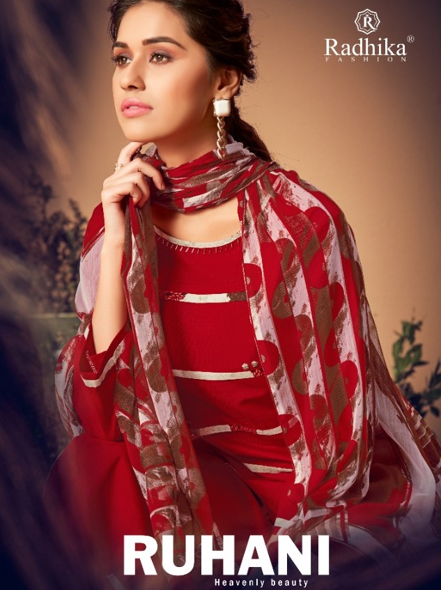 Radhika Fashion Ruhani Rayon Cotton Fancy Handwork Readymade...