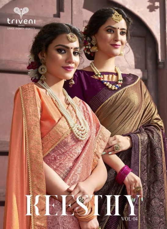 Triveni Keesthy Vol 4 Imported Chinese Fancy Party Wear Sare...