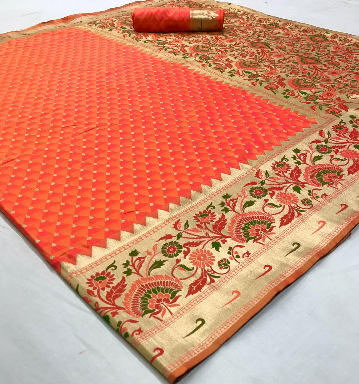 Minakari Silk Designer Traditional Pure Silk Sarees Collecti...