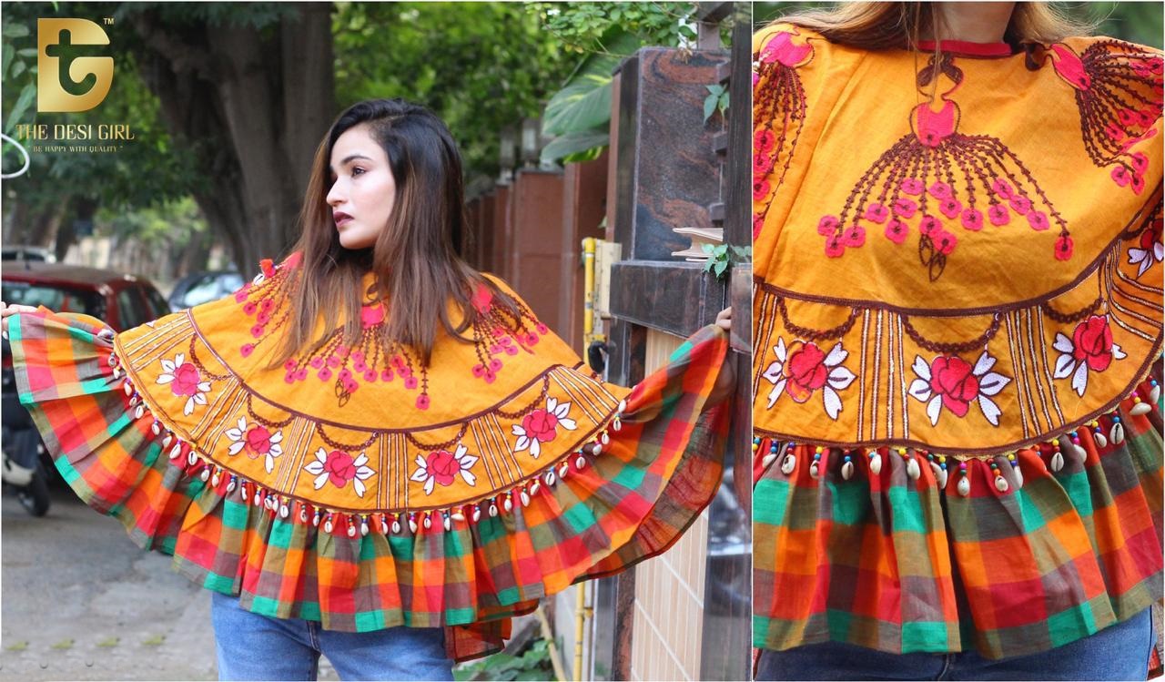 Latest Designer Printed Khadi Handloom With Embroidery Handw...
