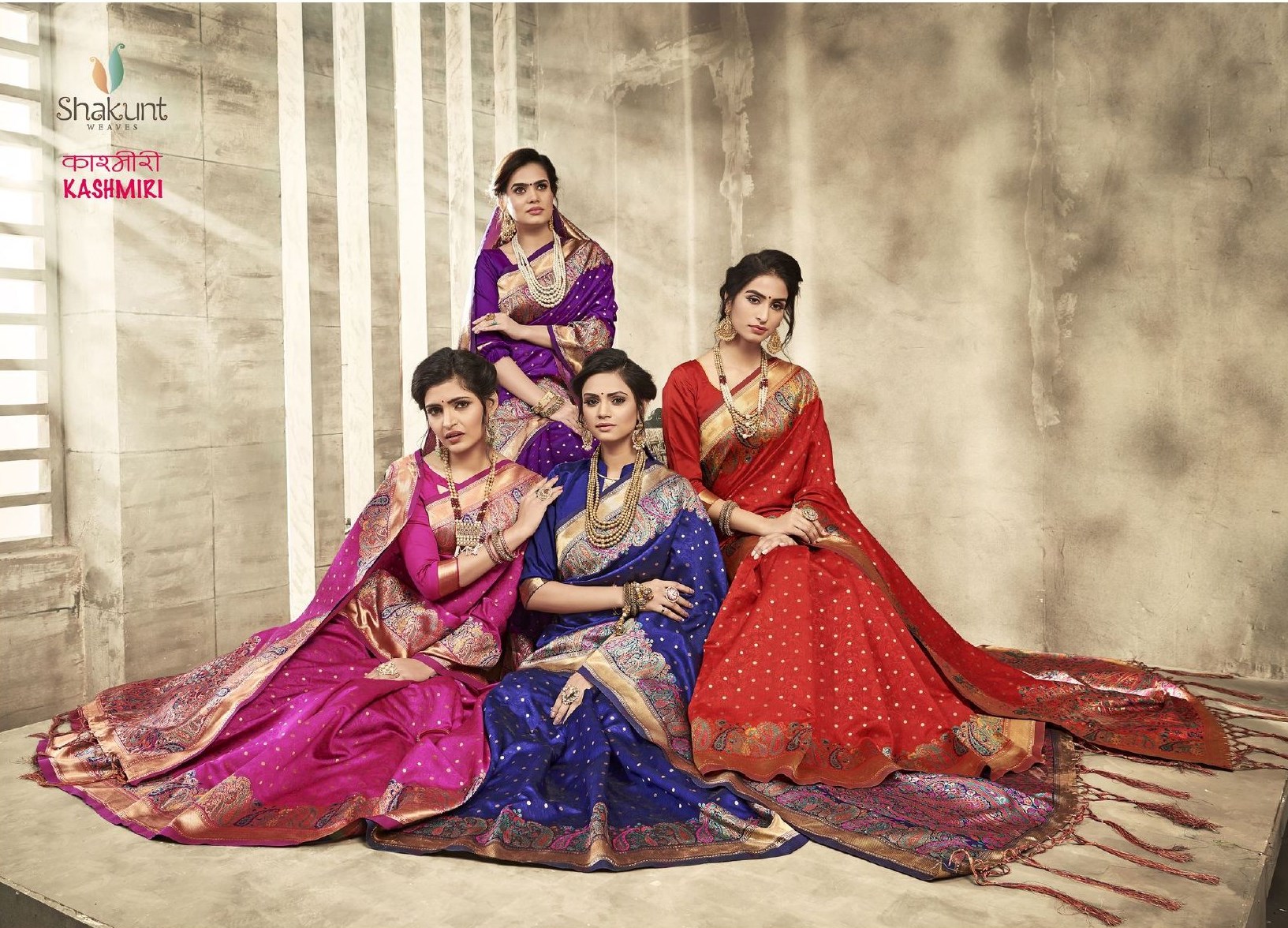 Shakunt Weaves Kashmiri Heavy Designer Silk With Kashmiri Wo...