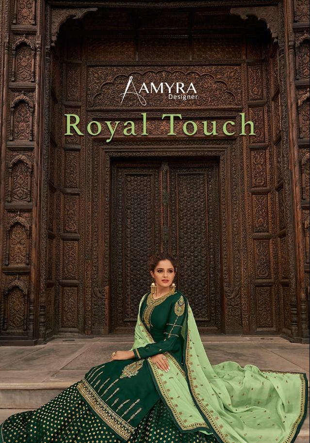 Amaya Designer Royal Touch Heavy Satin Georgette With Embroi...