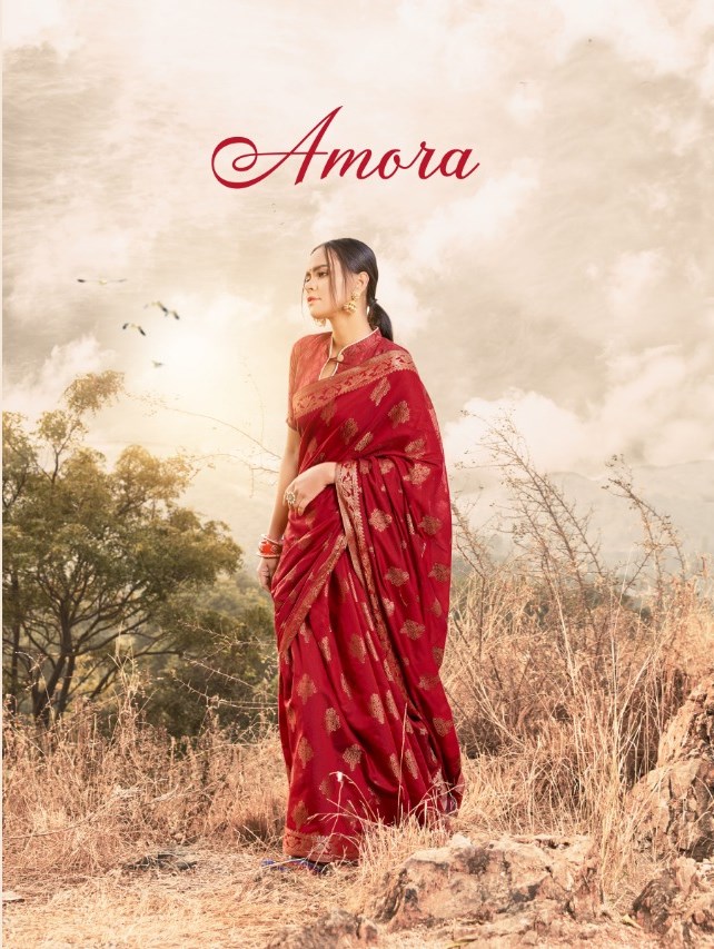 Amora Silk Designer Soft Cotton Weaving Sarees Collection At...