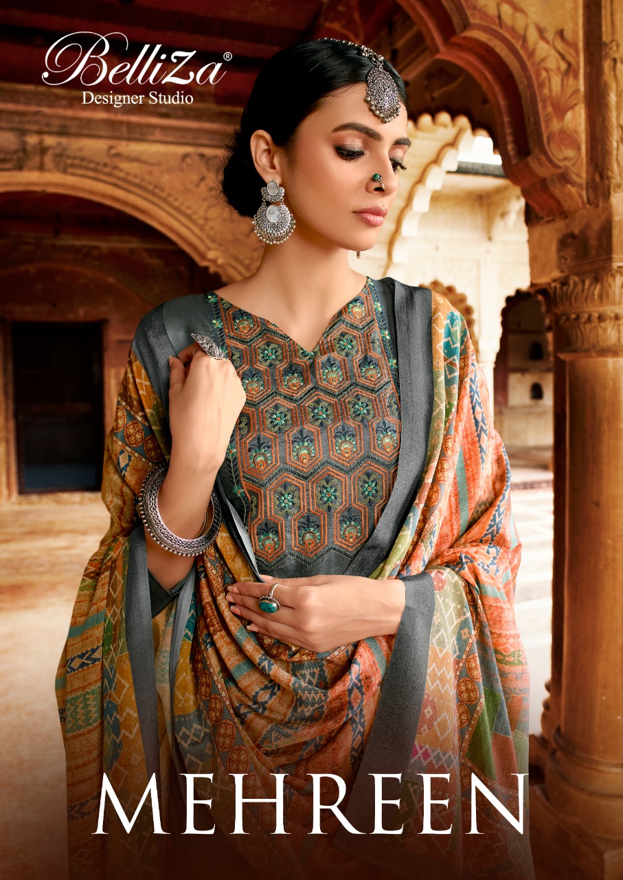 Belliza Designer Mehreen Tussar Handloom With Embroidery Wor...