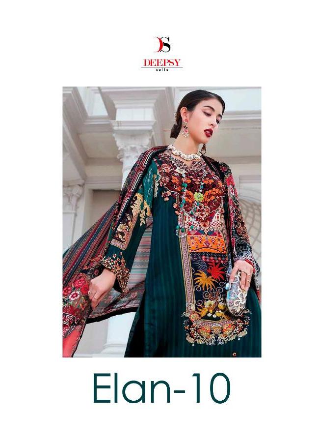 Deepsy Sutis Elan Vol 10 Satin Silk Digital Priont With Embr...