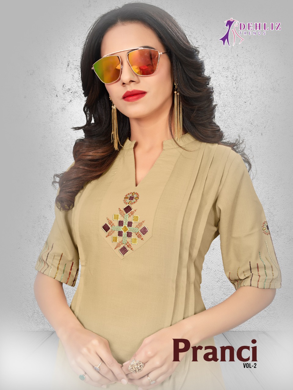 Dehliz Trendz Pranci Vol 2 Cotton Flex With Embroidery Work ...