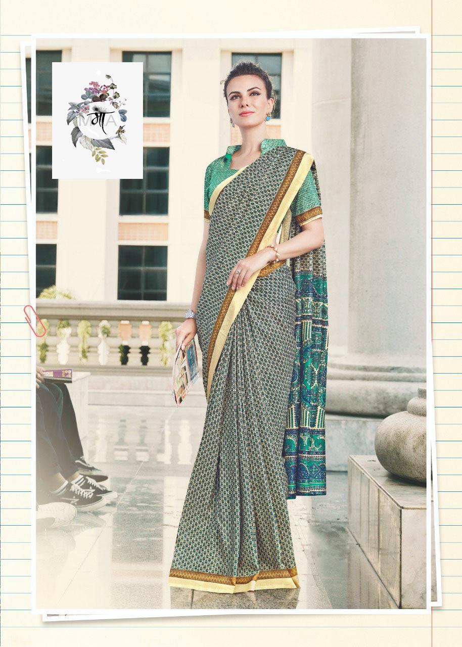 Latest Designer Printed Silk Office Wear Sarees Collection A...
