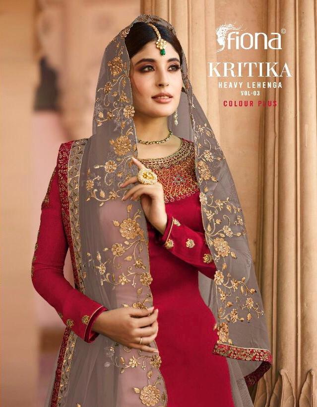Fiona Kritika 22526 Color Plus Satin Georgette With Embroide...