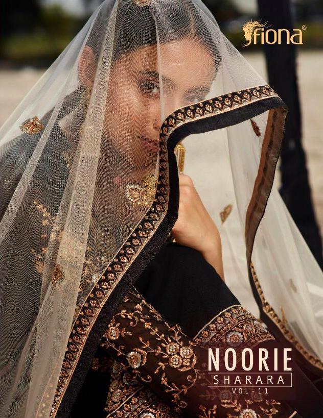 Fiona Noorie Sharara Vol 11 Satin Georgette With Embroidery ...